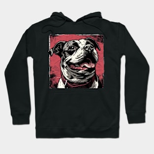 Retro Art American Bully Dog Lover Hoodie